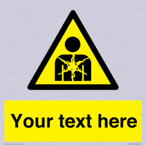 Custom Warning substance or mixture presenting a health hazard